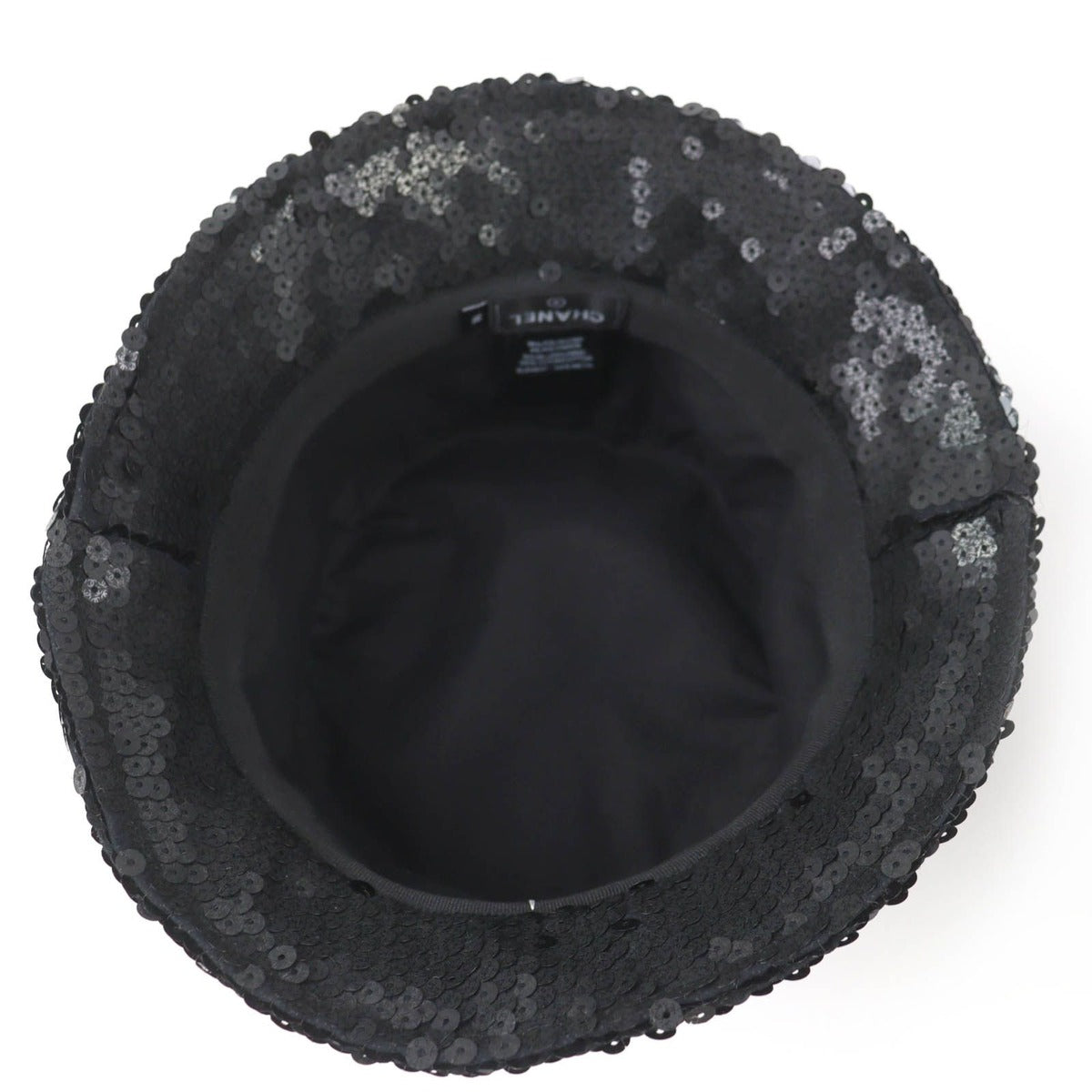 Chanel 23C CC Logo Sequin Design Bucket Hat Black M — view 6