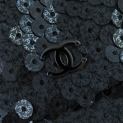 Chanel 23C CC Logo Sequin Design Bucket Hat Black M — view 7