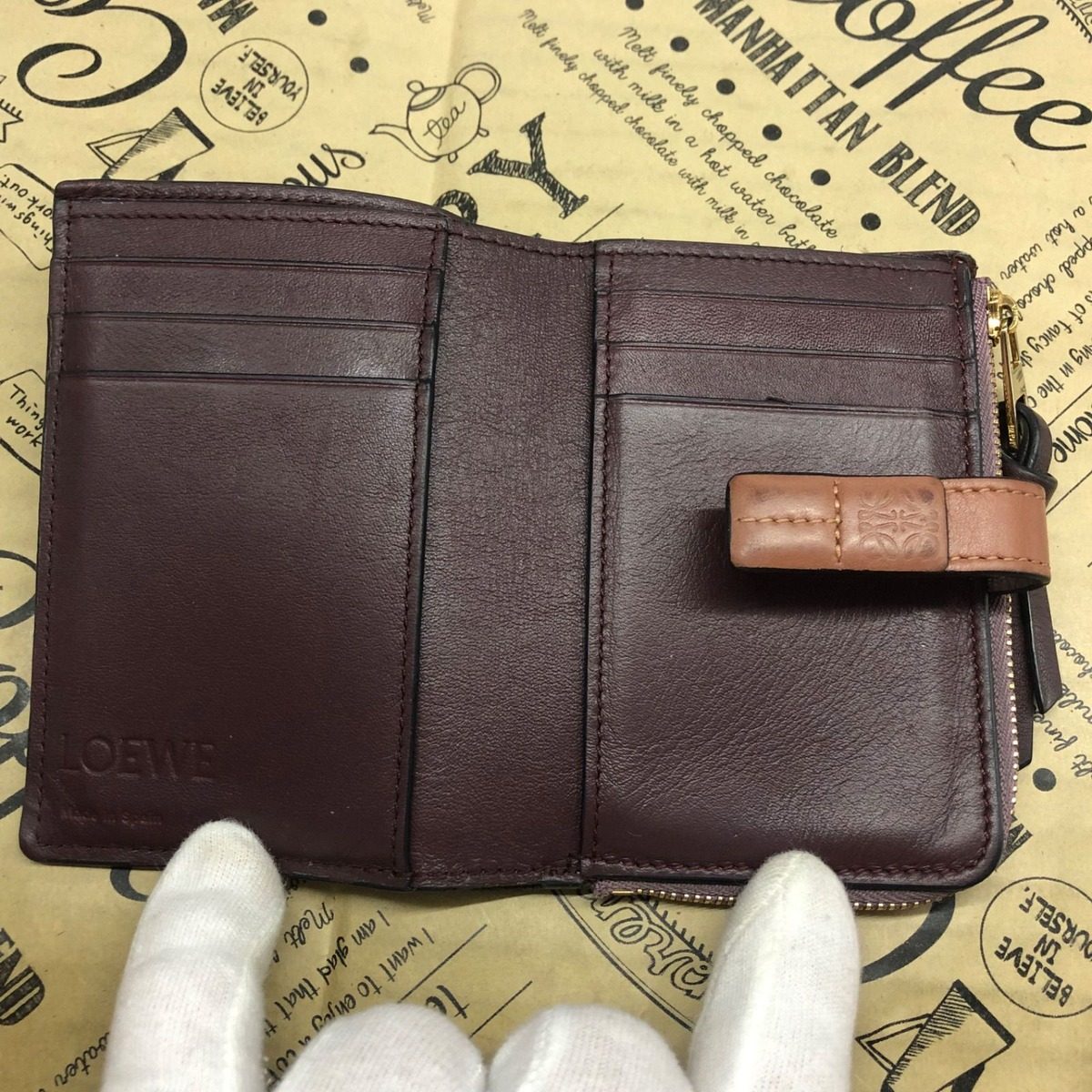 Loewe Wallet Mini Bifold Zip Card Billfold Coin — view 7