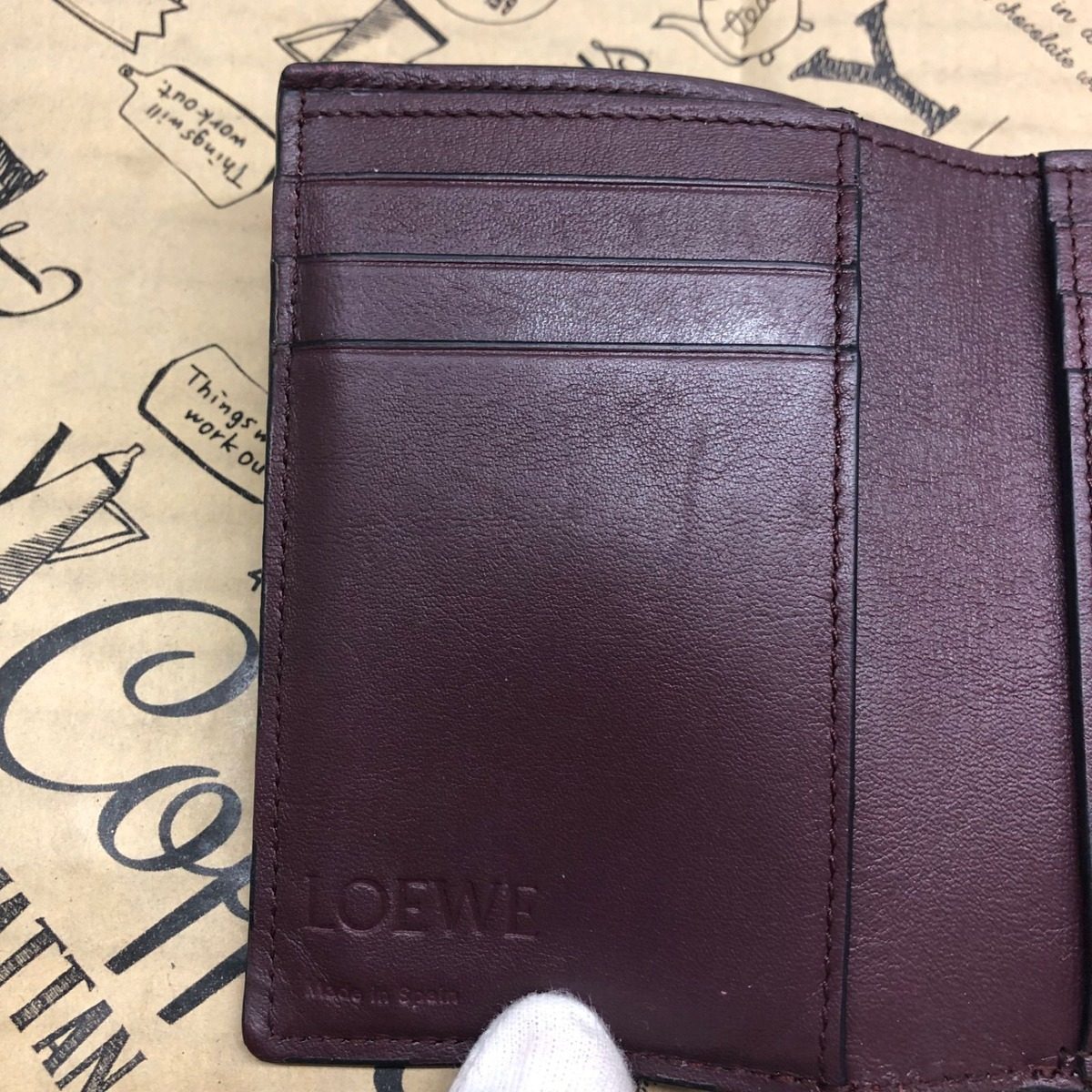 Loewe Wallet Mini Bifold Zip Card Billfold Coin — view 8