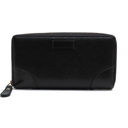 Gucci Wallet Women Leather Black Signature Pattern