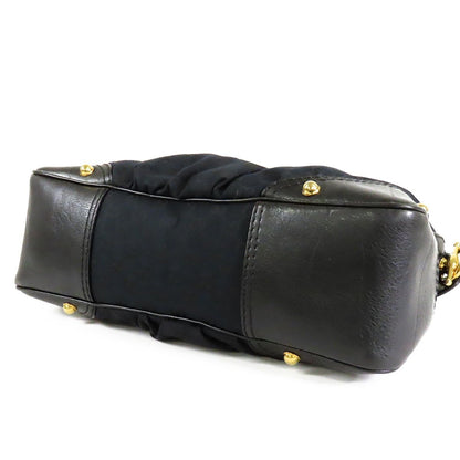 Gucci Jackie Black GG Canvas Leather Hobo Studs Shoulder Bag — view 3