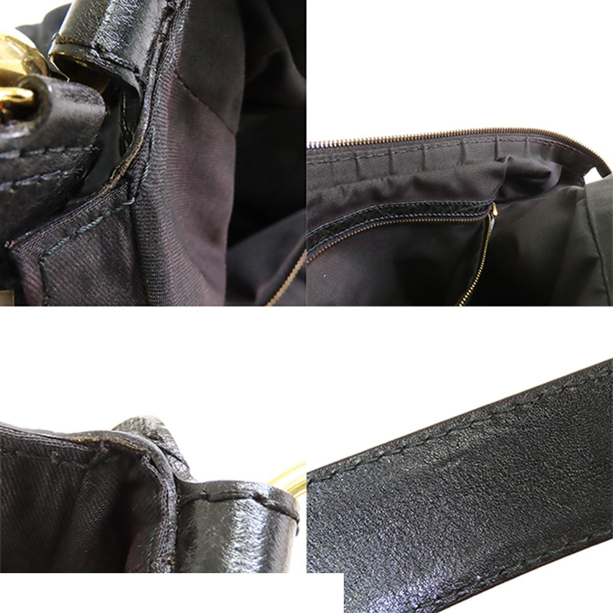 Gucci Jackie Black GG Canvas Leather Hobo Studs Shoulder Bag — view 8