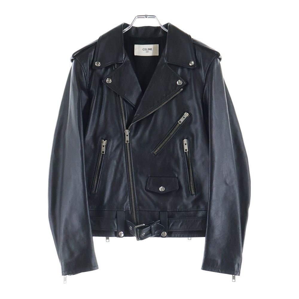 Celine by Hedi Slimane Classic Biker Calfskin Double Leather