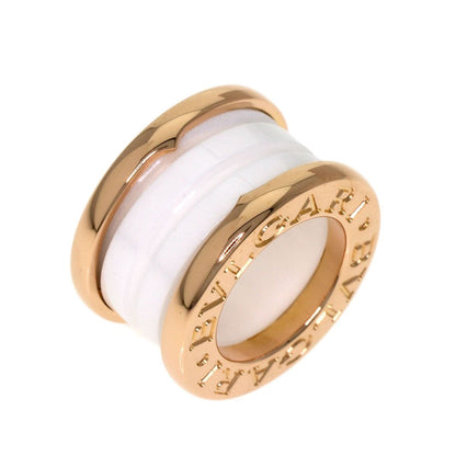 Bvlgari White Ceramic Pendant Top 18k Pink Gold