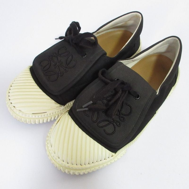 Loewe Anagram Flap Canvas Sneakers 37