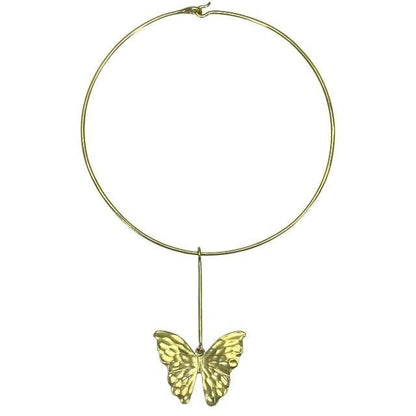 Christian Dior Necklace Choker Jewelry Accessories Small Butterfly Motif GP