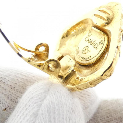 Chanel Vintage Earrings Gold Crystal — view 3