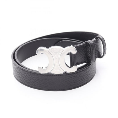 Celine Belt Triomphe Large Black Leather