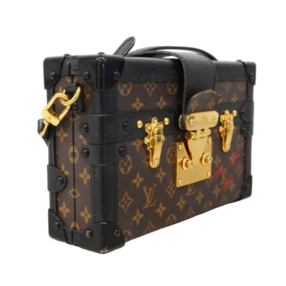 Louis Vuitton Shoulder Bag Monogram Petite Malle Brown Black — view 2
