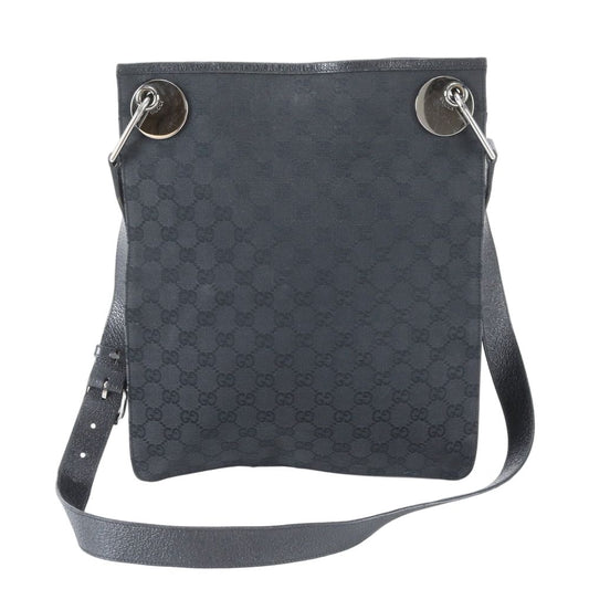 Gucci GG Canvas Eclipse Leather Shoulder Bag Crossbody Messenger Business