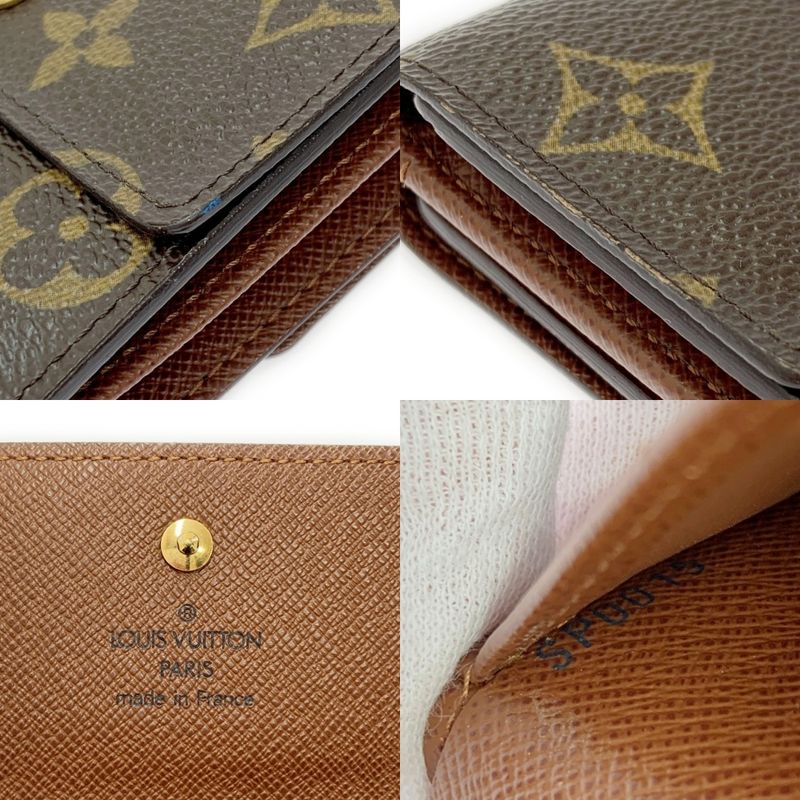 Louis Vuitton M61654 Monogram PVC Portefeuille Elise Brown 403621 Folding Wallet