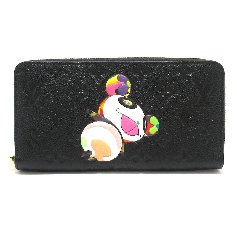 Louis Vuitton Monogram Panda LV X TM Zippy Wallet M14160 Noir Black Leather