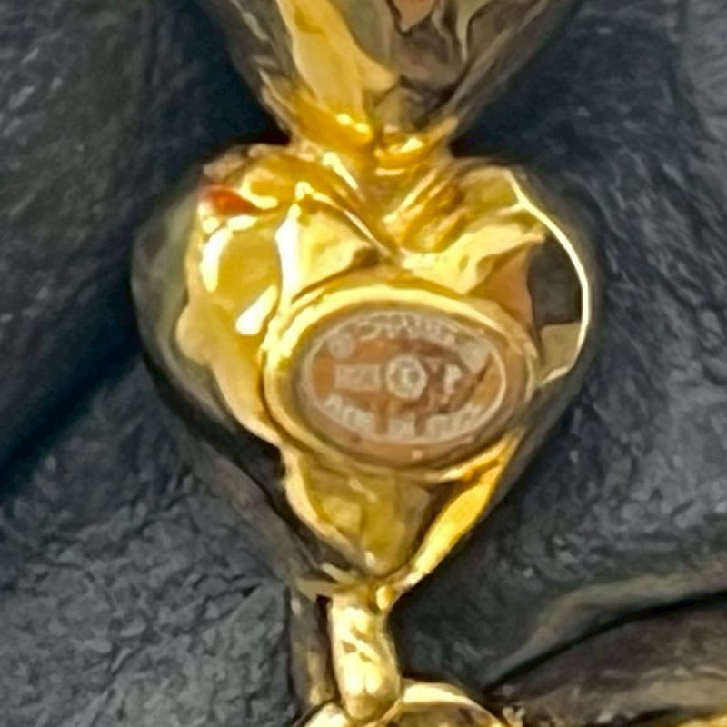 Chanel Coco Mark Heart Motif Earrings Accessories Small 23BP