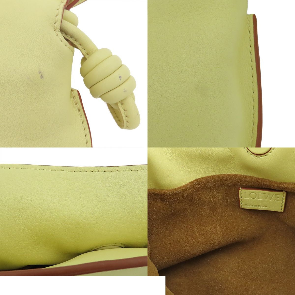 Loewe Flamenco Clutch Mini Pale Lime Calfskin 2-Way — view 8