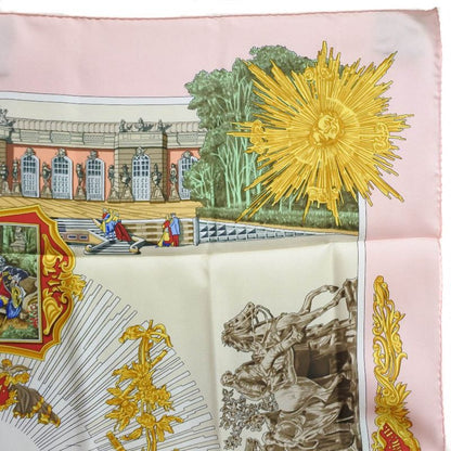Hermes Carré 90 Sanssoucy Silk Pink Women's Scarf