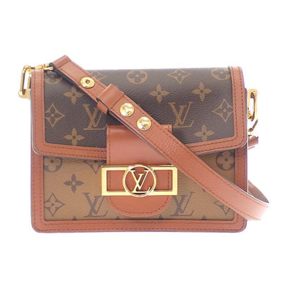 Louis Vuitton Dauphine Mini Monogram Shoulder Bag Canvas Brown