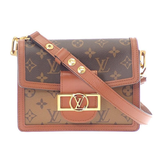 Louis Vuitton Dauphine Mini Monogram Shoulder Bag Canvas Brown