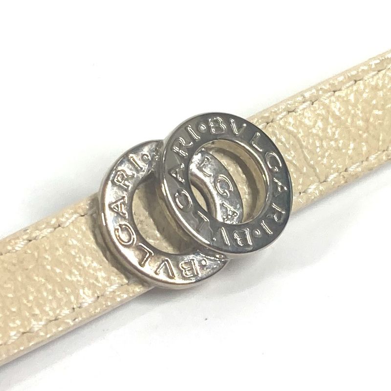 Bvlgari Bracelet Bvlgari Logo Double Coiled Leather Beige
