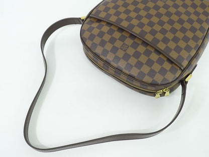Authentic Louis Vuitton LV Ipanema GM Damier Ebène Shoulder Bag Brown N51292