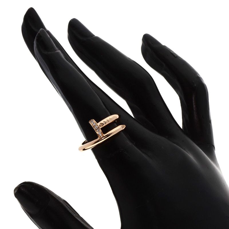 Cartier Juste Un Clou Diamond #49 Ring - 18K Pink Gold Ladies