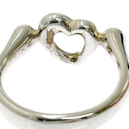 Tiffany & Co Silver Diamond Open Heart Ring 3.2g 925 Engraved 350097 Ring