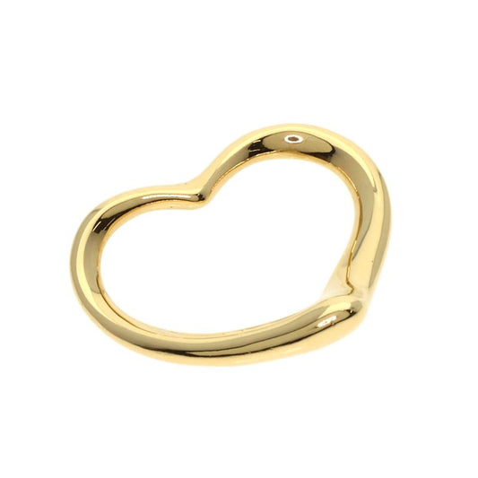 Tiffany & Co Open Heart TOP Pendant Top 18K Yellow Gold Ladies