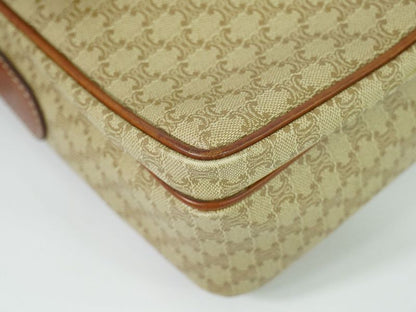Authentic Celine Macadam Shoulder Bag Pochette PVC Beige Macadam Bag Pre-owned