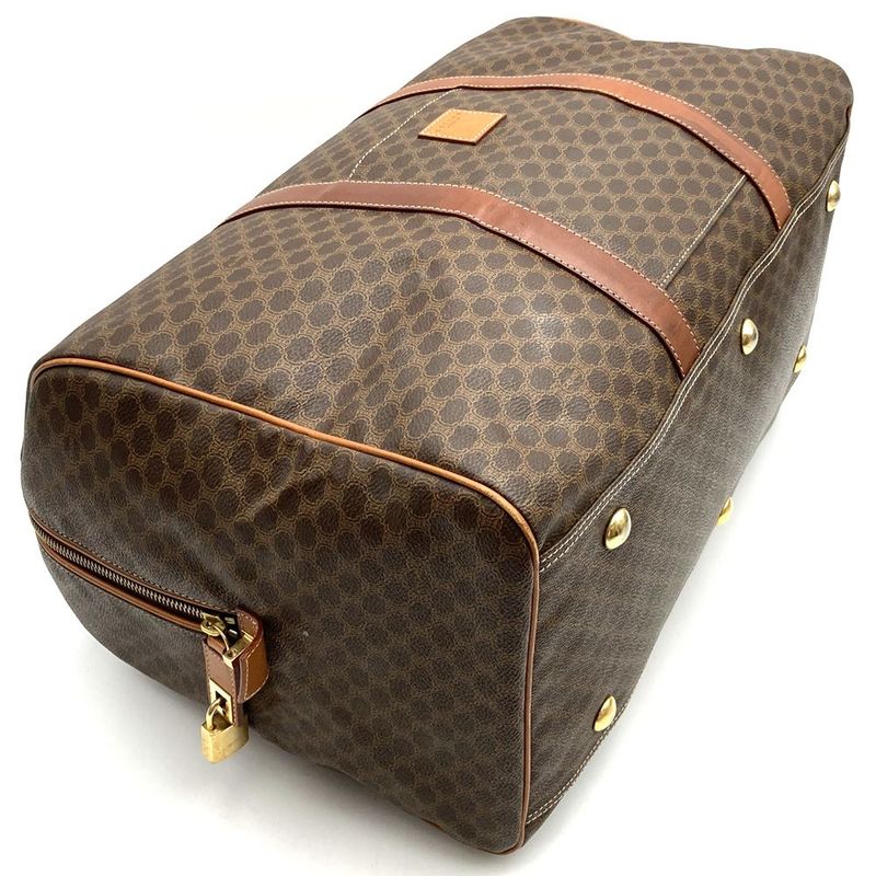 Celine Mc97/2 Boston Bag Travel Bag Travel Bag Macadam Brown PVC Vintage Ladies