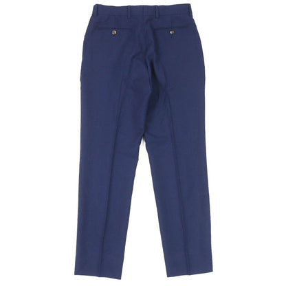 Gucci 698813 Wool Mohair GG Marmont Webline Slacks Pants Blue 46 Made In Italy