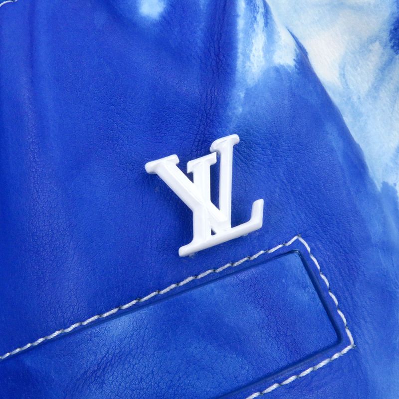 Louis Vuitton 23SS Amen Break LV Logo Hardware Tie Dye Pattern Leather Shorts