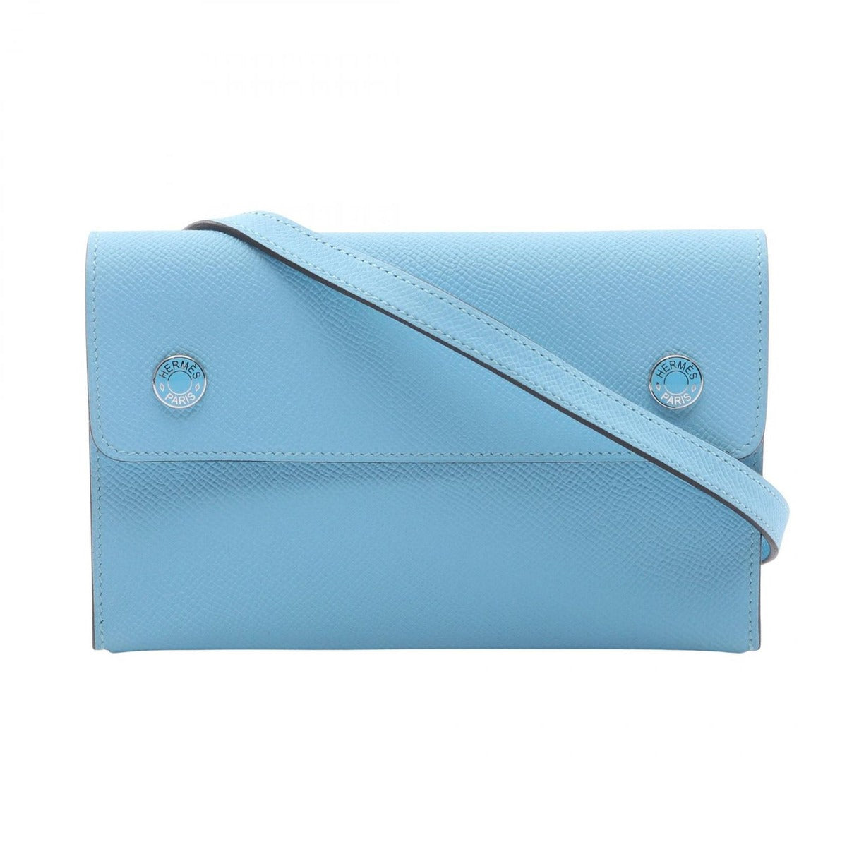 Hermes Shoulder Bag Nap to Go Celeste Leather Blue