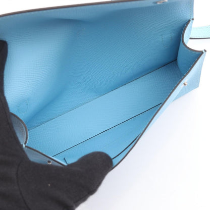 Hermes Shoulder Bag Nap to Go Celeste Leather Blue — view 3