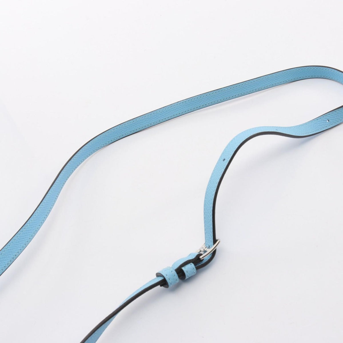 Hermes Shoulder Bag Nap to Go Celeste Leather Blue — view 8