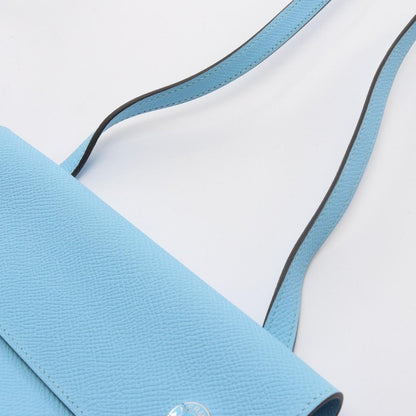 Hermes Shoulder Bag Nap to Go Celeste Leather Blue — view 9