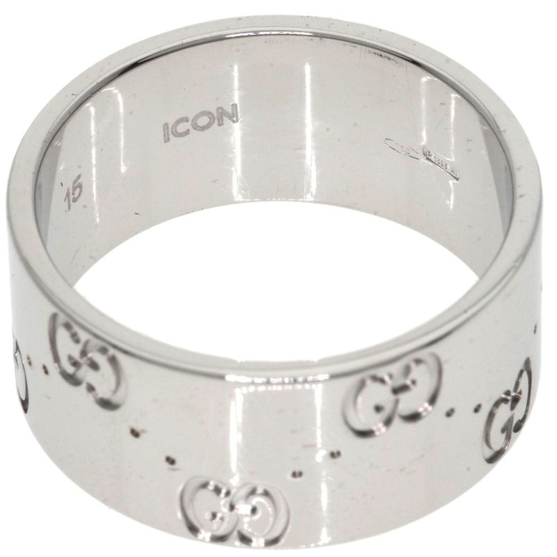 Gucci Icon Wide #15 Ring - 18K White Gold Ladies