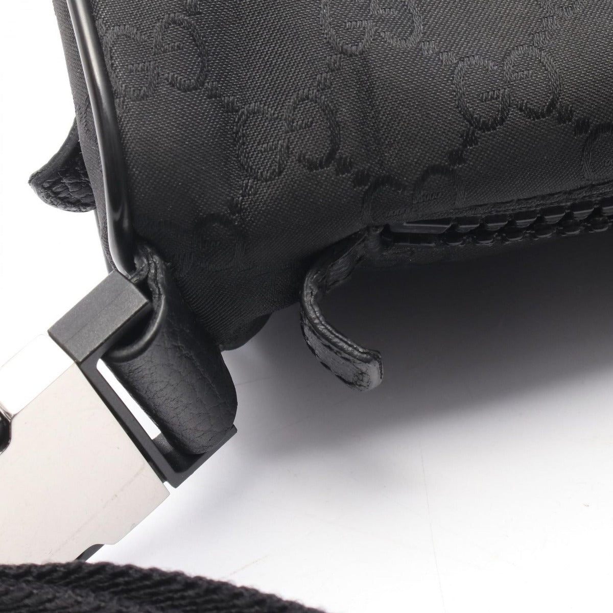 Gucci Waist Bag GG Pattern Black Nylon Leather — view 6