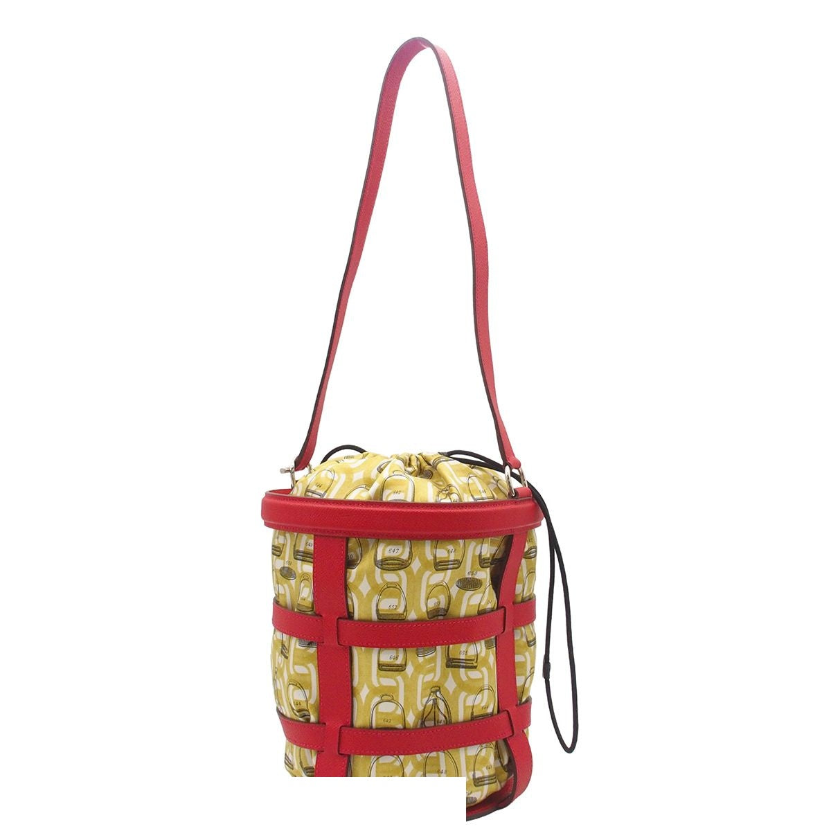 Hermes Musardine Rouge Kazak Khaki Silver Epsom Silk Shoulder Bag — view 2