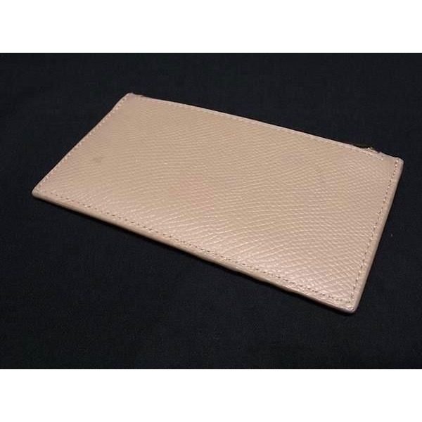 Celine Coin Case Fragment Beige Leather Card Gold — view 2