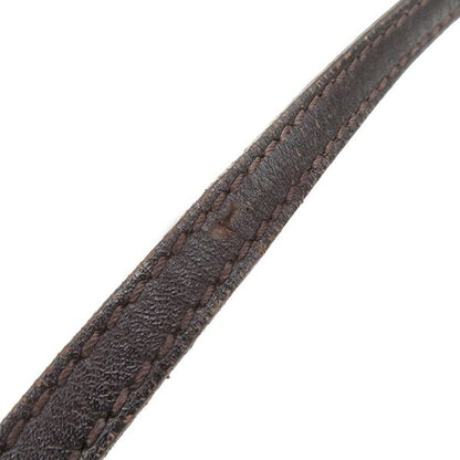 Fendi Shoulder Bag Zucchino Canvas Leather Brown Silver Hardware Brown 8bt075