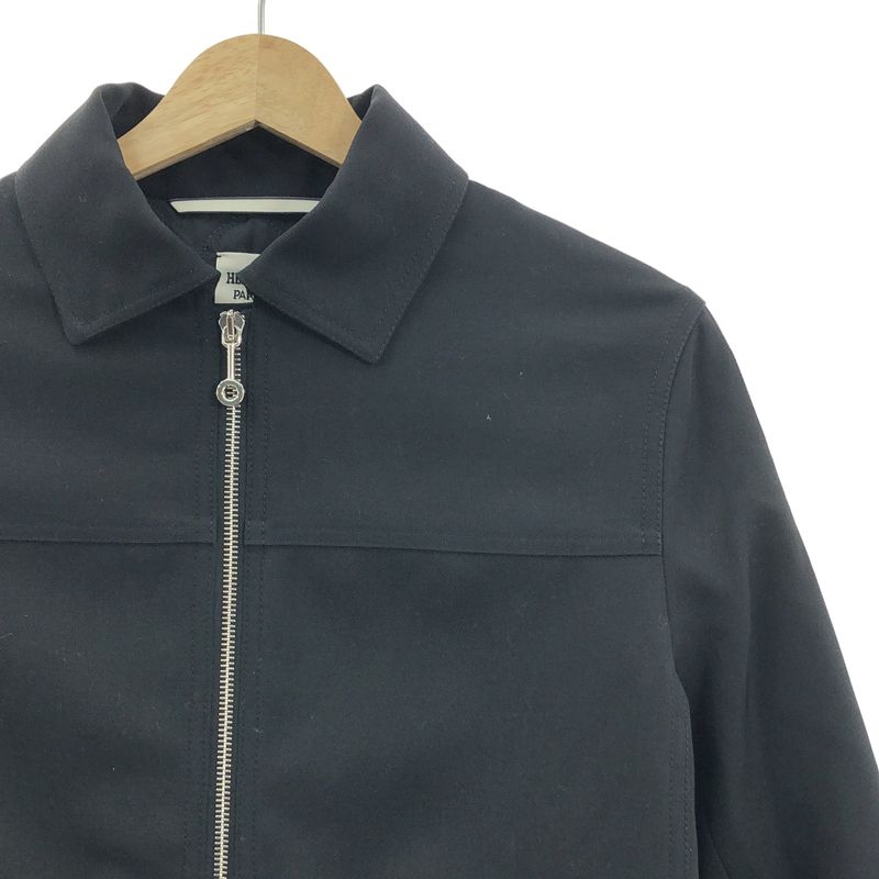 Hermes - Wool Gabardine Croazip Serie Button Jacket - 36 - Black - Women