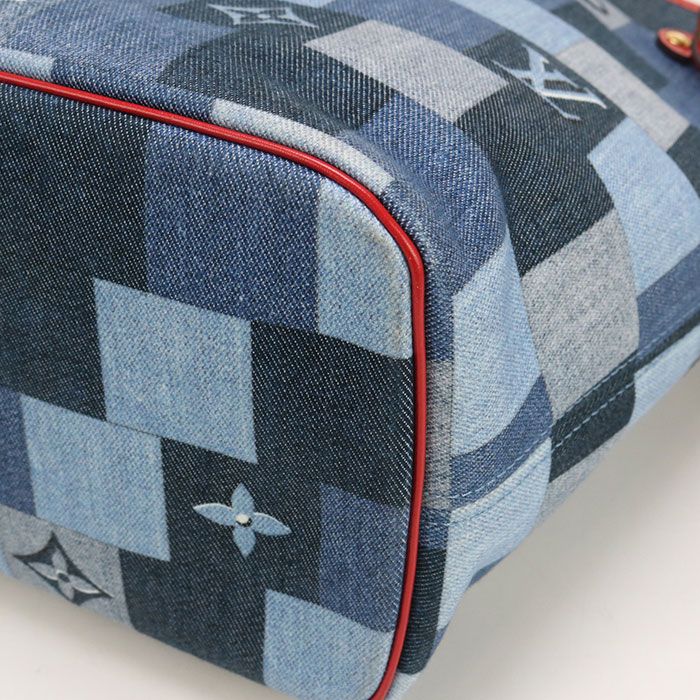 Louis Vuitton Neverfull MM Monogram Denim M44981 Tote Bag Denim Leather Women