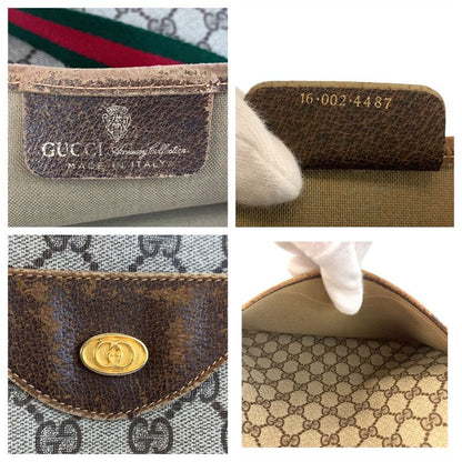 Gucci Vintage Sherry Line Old Gucci GG Supreme Canvas Tote Bag Shoulder Bag