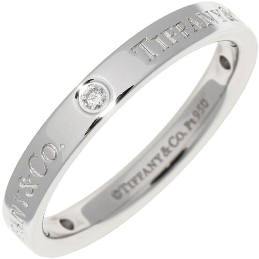 Tiffany & Co Ring Pt950 Diamond 3P (007ct) T&CO Band Ring Flat Band Ring Width