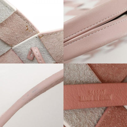 Loewe Woven Basket Small 2WAY Shoulder Calf Pink/white Women's Handbag
