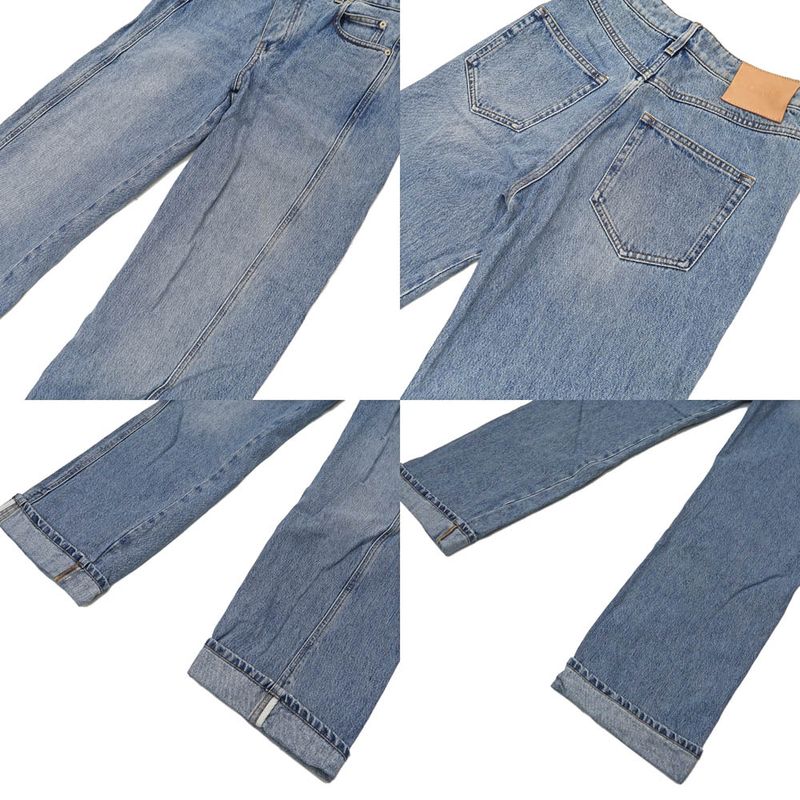 Loewe Denim Pants S359y11xc4 Size 36 Light Blue Series Roll Up Ladies