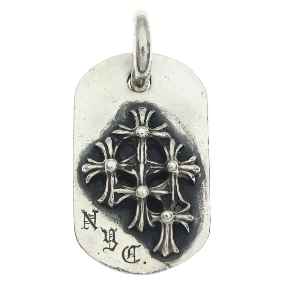 Chrome Hearts Raised Dogtag Dog Tag Nyc Limited Charm Silver Necklace Top