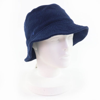 Hermes 100% Cotton H Logo Embroidery Bucket Hat Navy 59 Box And Storage Bag