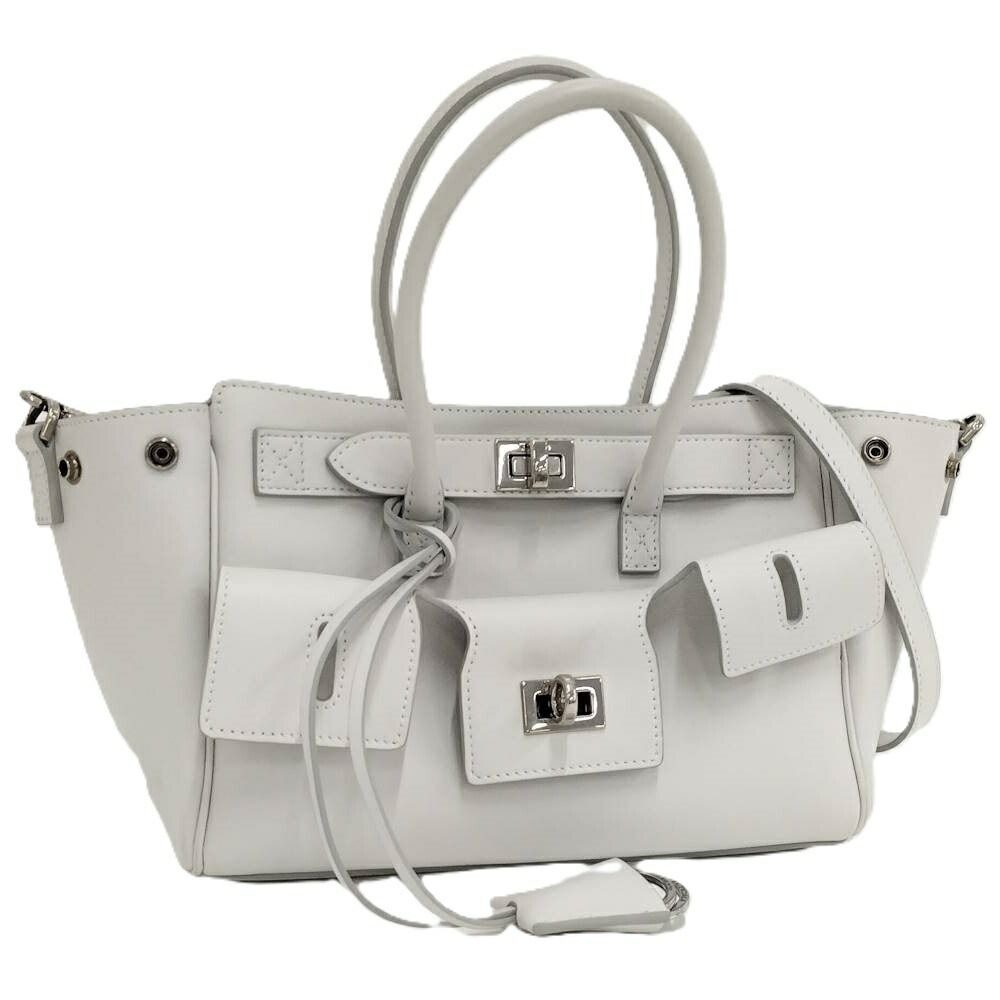 Balenciaga Mini Carryall 2-Way Bag Leather Light Blue