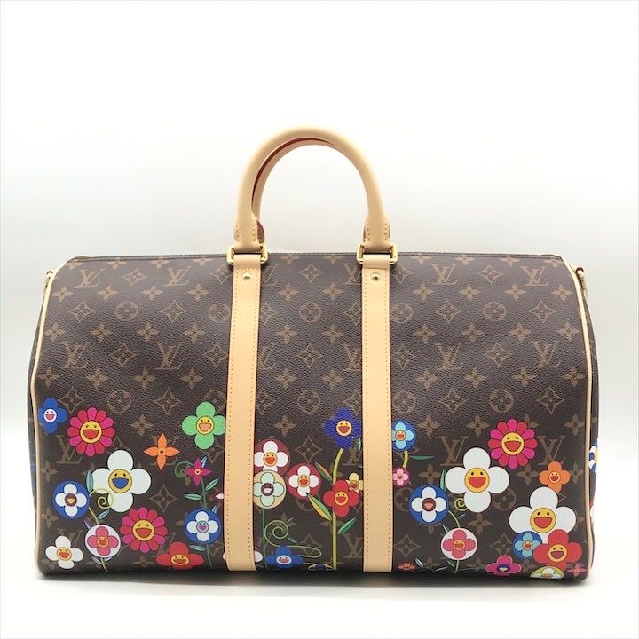 Louis Vuitton Takashi Murakami Monogram Keepall Bandouliere 45 Boston Bag